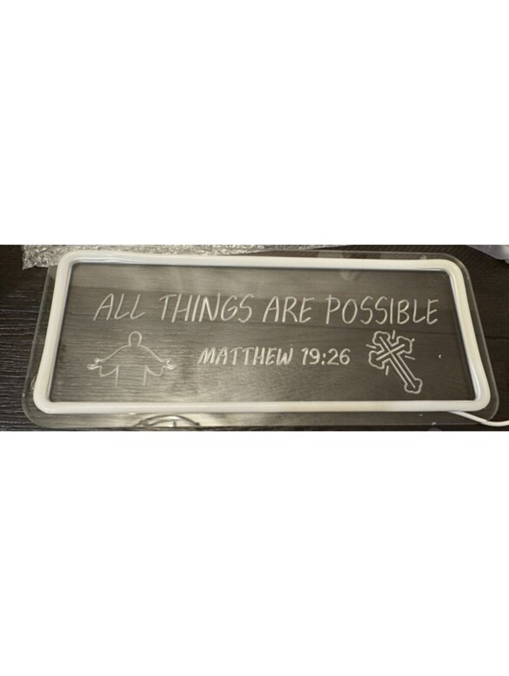 All Things Are Possible Light Up LED Neon Sign New Matthew 19:26